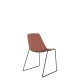 Polypropylene Shell Chair Black Steel Skid Frame